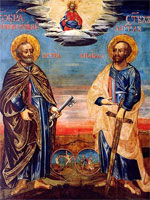 Икона святых апостолов Петра и Павла | www.ic-xc-nika.ru
