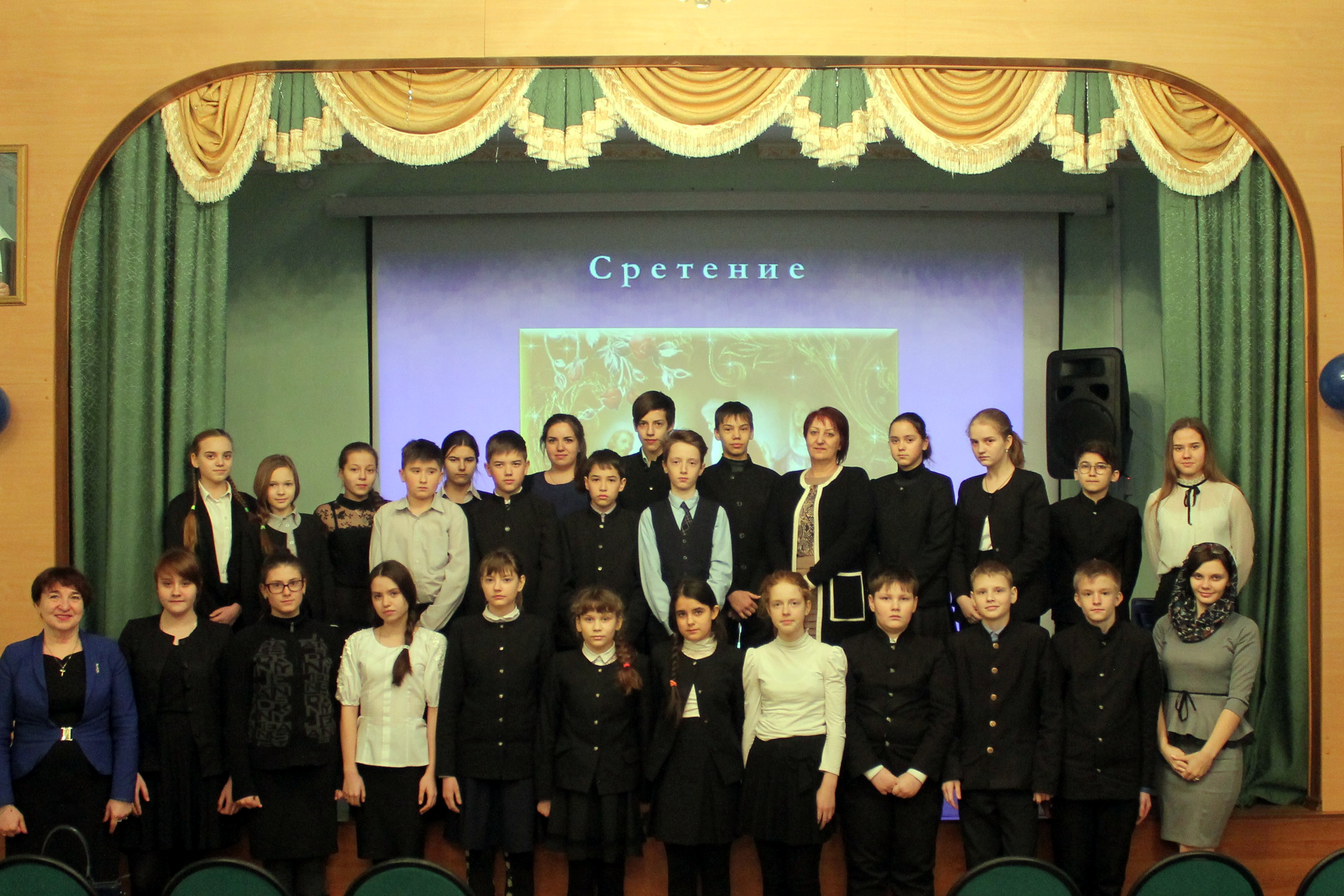Праздник Сретения Господня для учащихся школы в честь прп. Сергия Радонежского