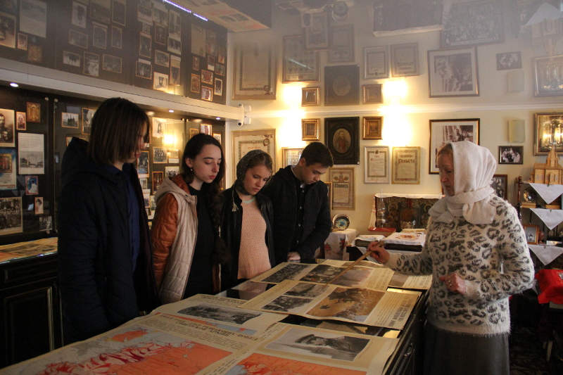 Посещение учащимися школы в честь прп. Сергия Радонежского епархиального музея